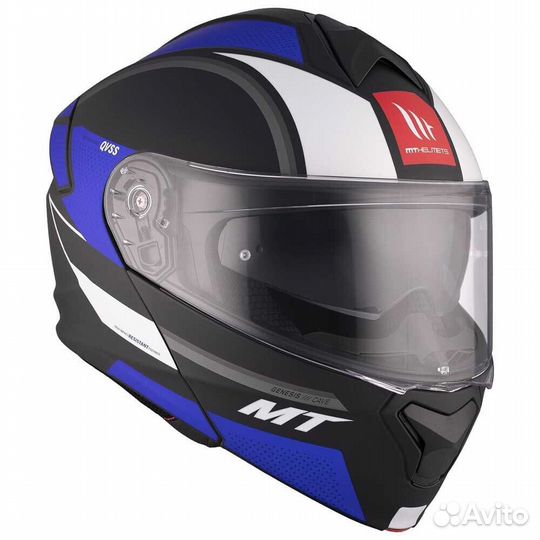 MT Helmets Genesis SV Cave modular helmet Синий (р