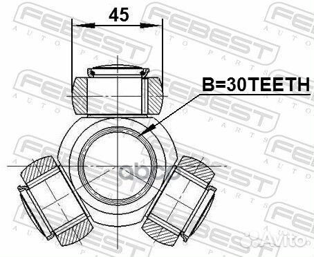 Трипоид 30x45 ford transit TT9 2006-2013 febest