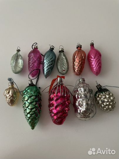 Елочные игрушки СССР шишки