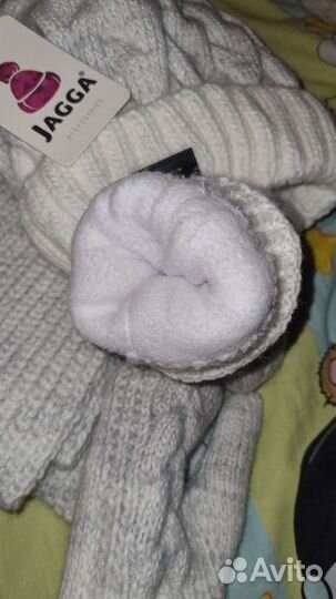 Комплект шапка, снуд,варежки. Новый