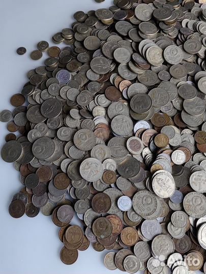 Монеты СССР. 9 кг. Около 8-10 тыс штук