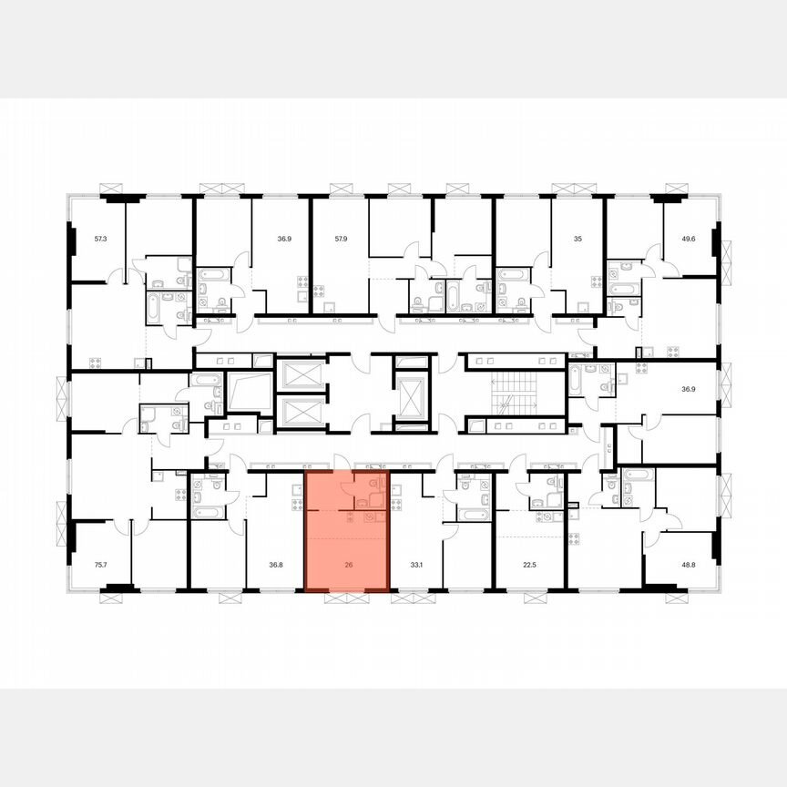 Квартира-студия, 26 м², 4/24 эт.