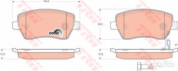 Колодки тормозные suzuki swift 05- перед.с датчико