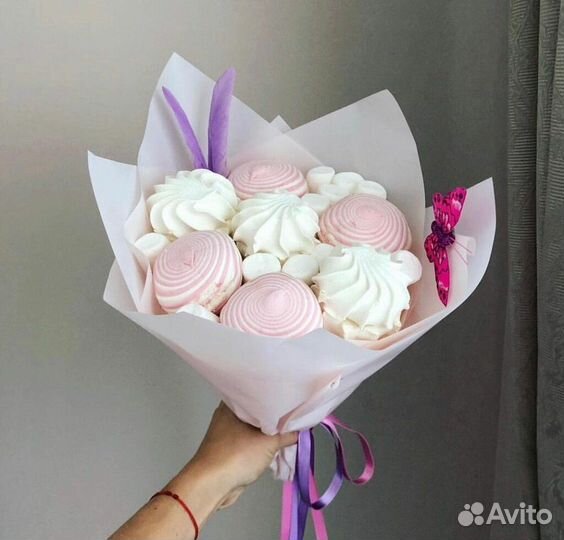 Букеты из маршмеллоу