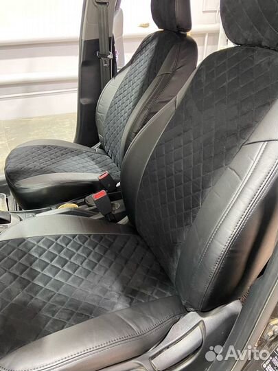 Автопилот чехлы Kia Sportage 3 ромб алькантара