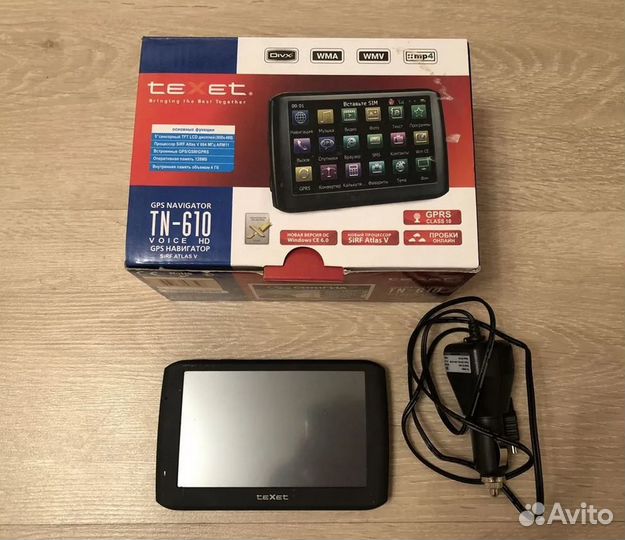 Навигатор GPS- TeXet TN-610 Пробки, моб. связь