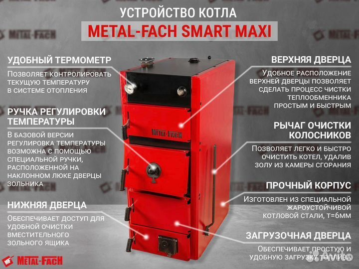 Котел ручной Metal-Fach SE 150 кВт