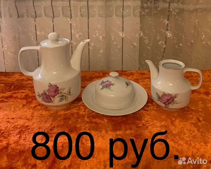 Посуда СССР из серванта разная