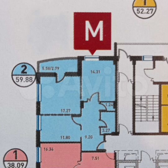 2-к. квартира, 59,9 м², 18/24 эт.