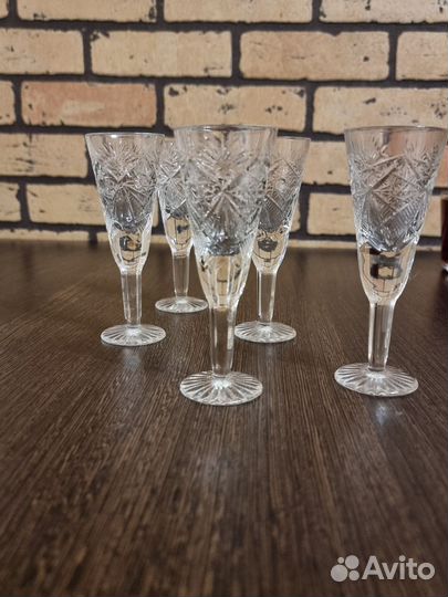 Хрустальные рюмки на ножке СССР