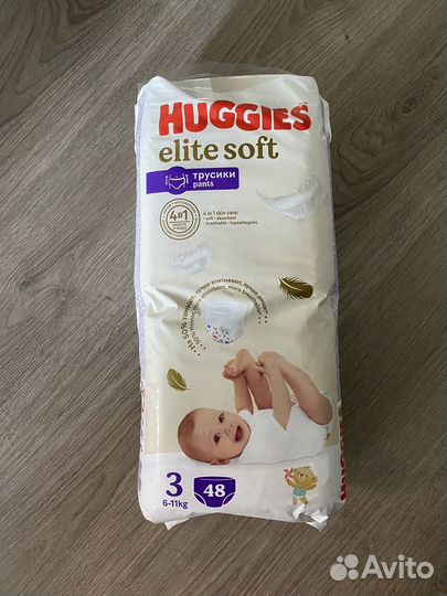 Подгузники трусики huggies elite soft 3