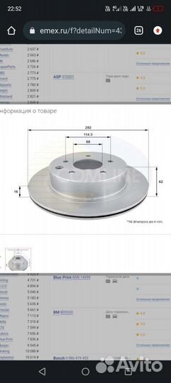 Тормозные диски Nissan