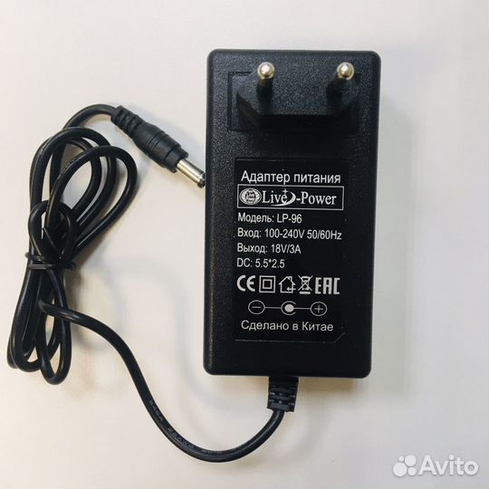 Блок питания LP- 96 (18V,3A) штекер 5,5*2,5
