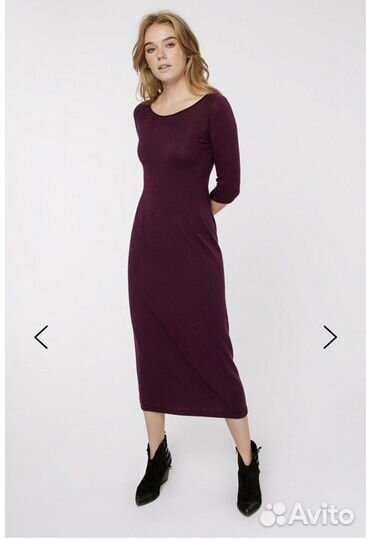 Платье розовое Брусника шерсть новое 44р