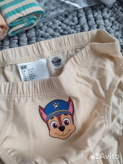 Набор трусов H&M 110-116 для мальчика новые hm нм