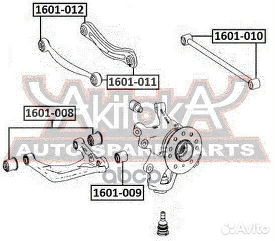 Сайлентблок нижнего рычага подвески зад прав/лев