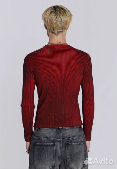 Jaded London Red Scrape Knit