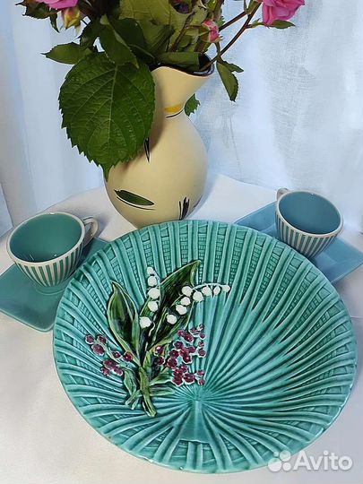 Блюдо Майолика SMF. Ландыши