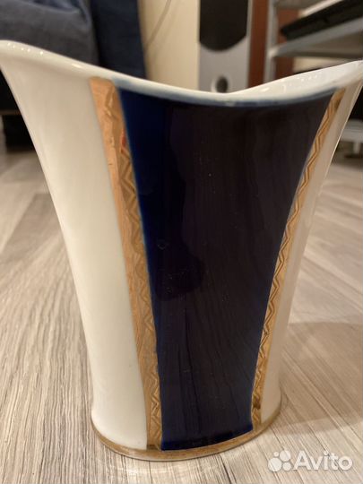 Фарфоровая ваза лфз кобальт СССР винтаж