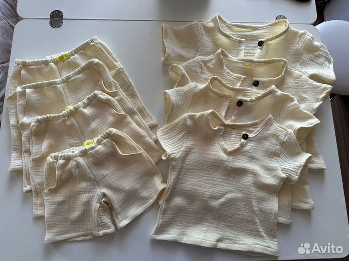 Муслиновый комплект для мальчика с карманом