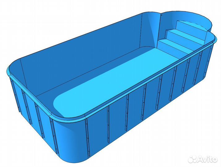 Изготовление бассейнов 3х7х1,5
