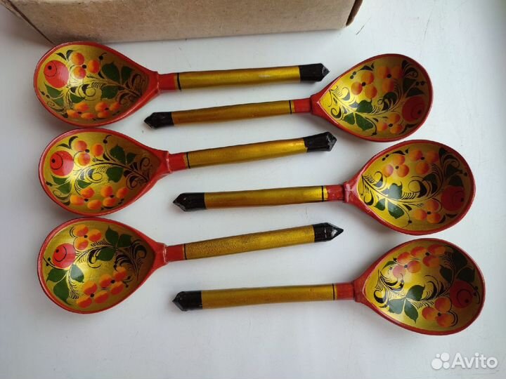 Русский сувенир, Ложки хохломская роспись, СССР