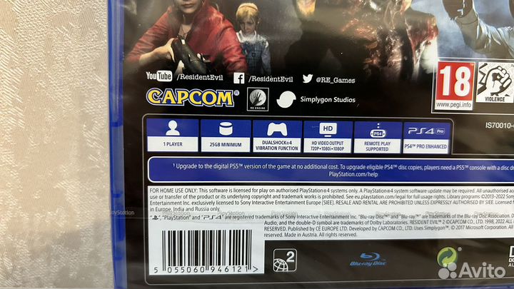 Resident evil 2 remake ps4 Новый диск