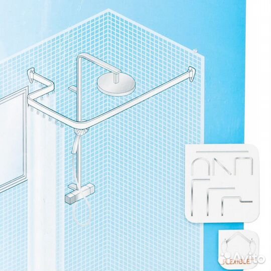 Карниз для ванной или душевой новый