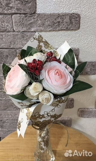 Букетик «Нежность» с конфетами.Подарок