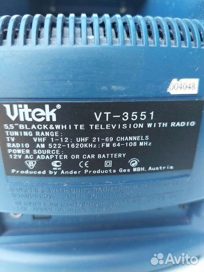 Телевизор vitek vt-3551