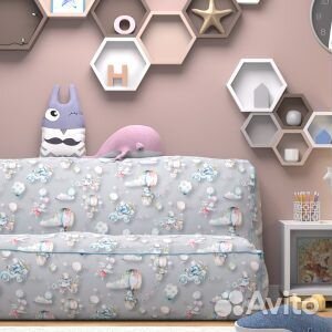 Ткань велюр с детским рисунком