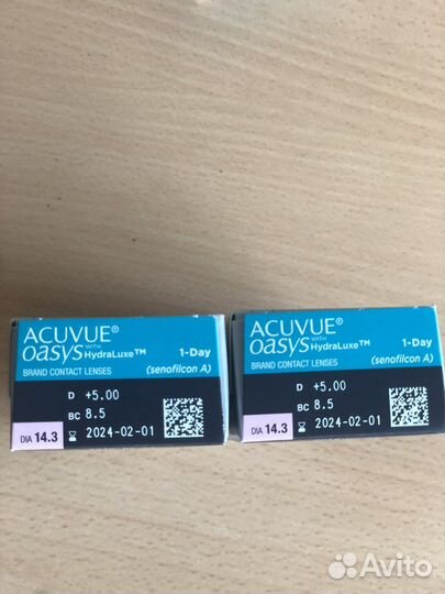 Линзы контактные acuvue +5