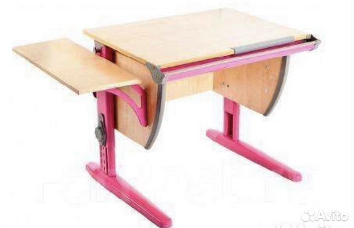 Растущая парта и стул Дэми с полками