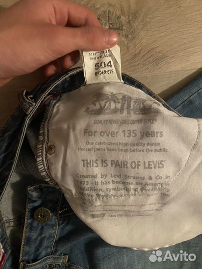 Джинсы levis 504 Оригинал