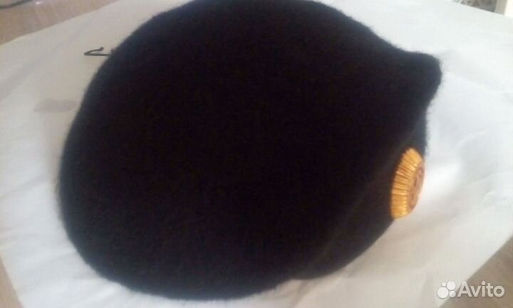 Берет черный вмф отбитый р.-57 бесшовный