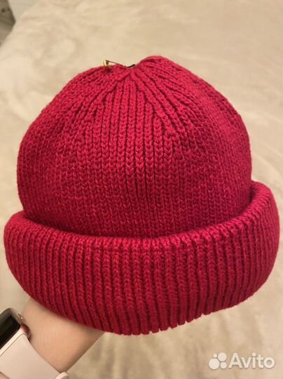 Шапка бини новая красная