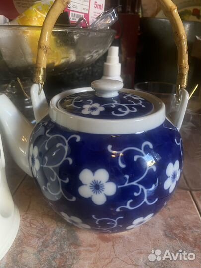 Чайник заварочный фарфоровый