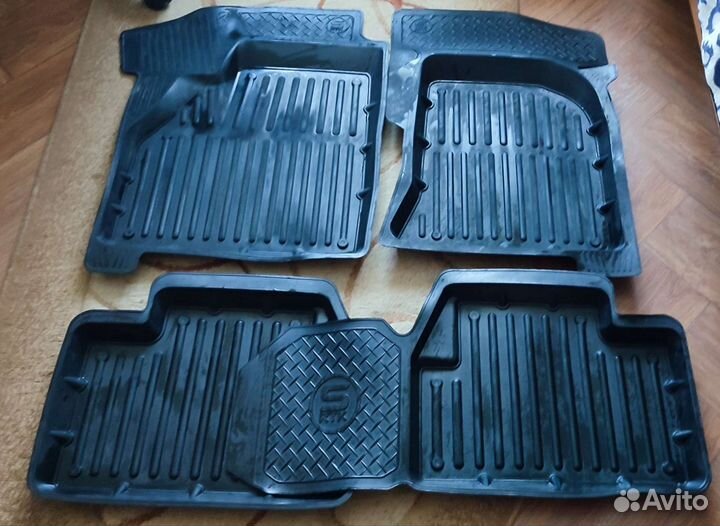 Автомобильные коврики, резиновые, priora