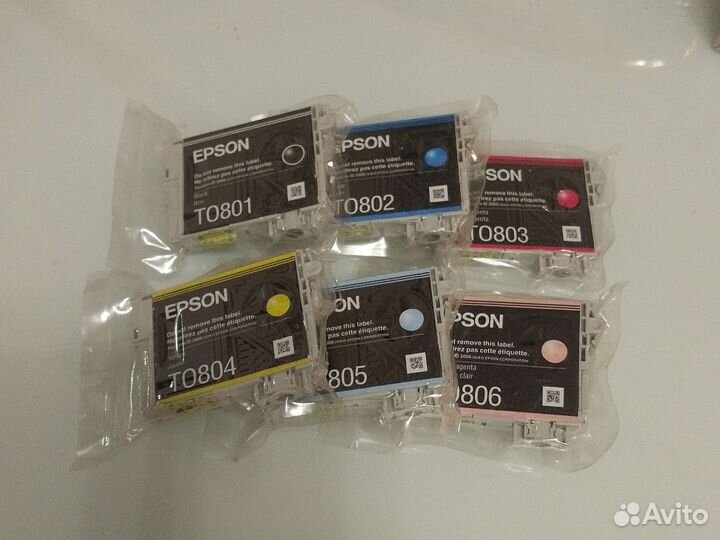 Картриджи epson T0801 T0802 T0803