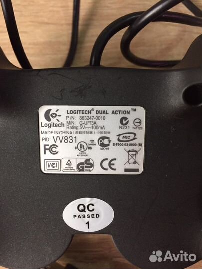 Геймпад logitech dual action
