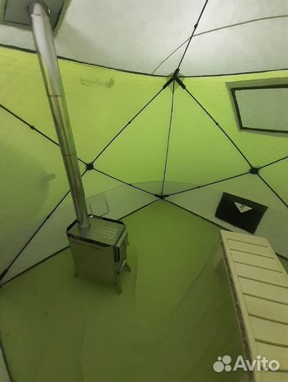 Мобильная баня палатка с печкой в аренду