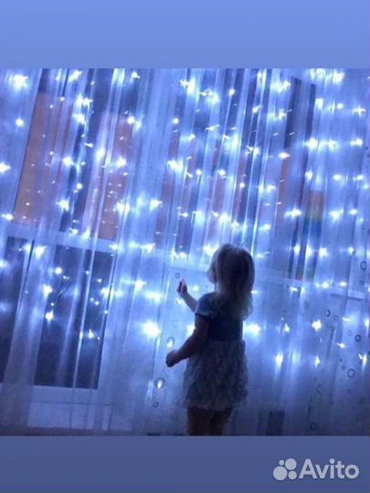 Гирлянда штора занавес