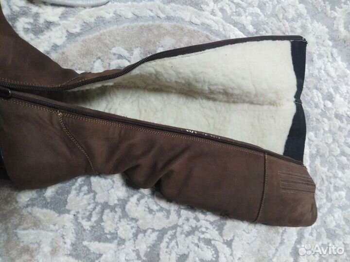 Зимние сапоги нубук 38 р бу