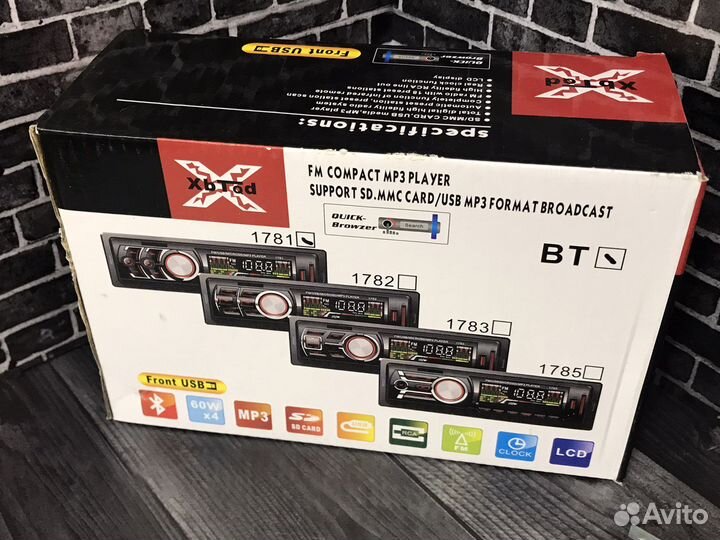 Автомагнитола с блютуз, новая