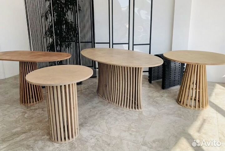 Столы круглые, овальные для кухни, кафе