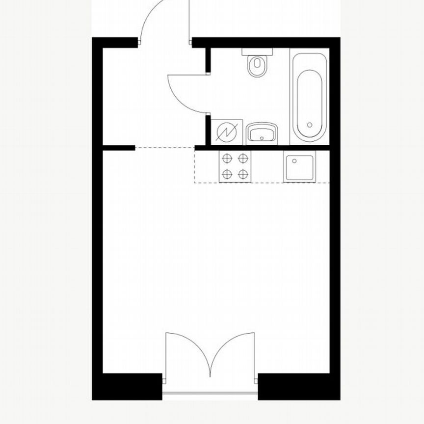 Квартира-студия, 24,8 м², 4/9 эт.