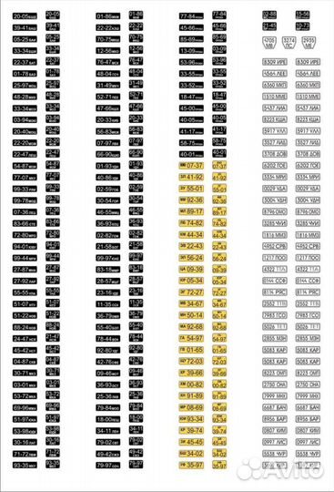 Номерные знаки СССР и России для моделей авто 1:43