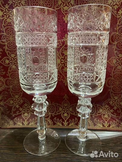 Фужеры СССР свадебные хрусталь 23см