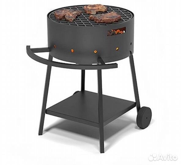 Мангал с чугунной решеткой под стейк