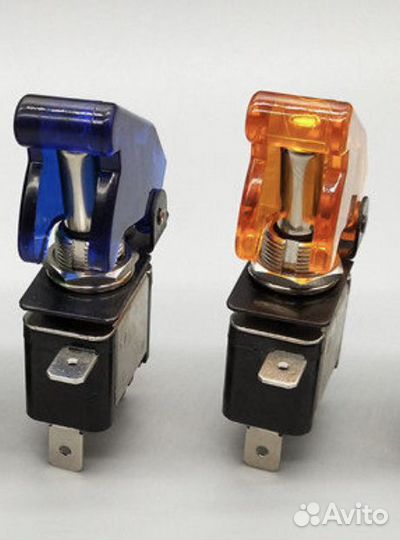 Тумблер выключатель с подсветкой и крышкой